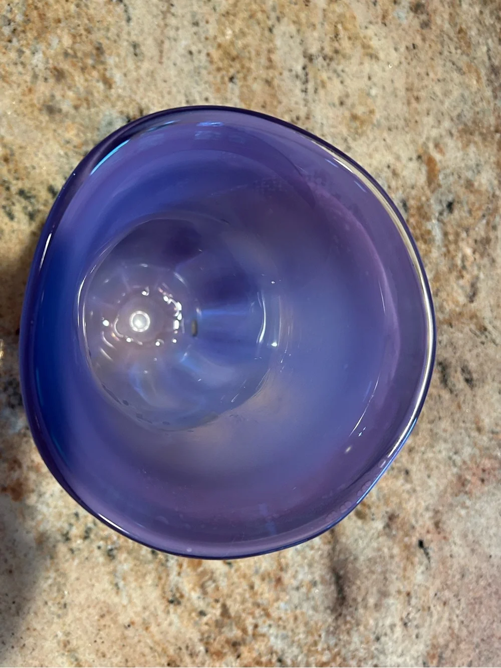 Blenko Handblown Glass Vase Ombre Lavender Lilac  9.5”x6”W 3lbs Flawless